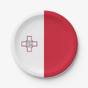 Assiettes En Carton Drapeau Malte
