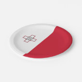 Assiettes En Carton Drapeau Malte (Angle)