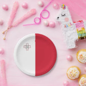 Assiettes En Carton Drapeau Malte (Fête)