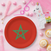 Assiettes En Carton drapeau marocain (Fête)