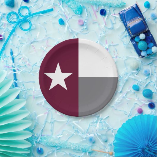 Assiettes En Carton Drapeau marron du Texas (Fête)