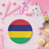 Assiettes En Carton Drapeau Maurice (Fête)