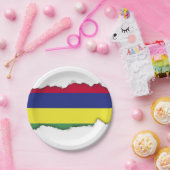 Assiettes En Carton Drapeau Maurice (Fête)