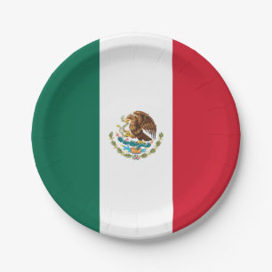 Assiettes En Carton Drapeau mexicain