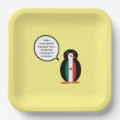Assiettes En Carton Drapeau Mexicain Parlant Mme Penguin Plaques en pa (Recto)