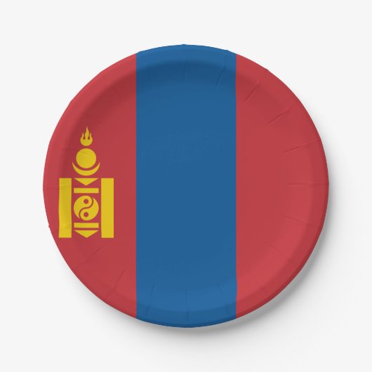 Assiettes En Carton Drapeau mongol (Devant)
