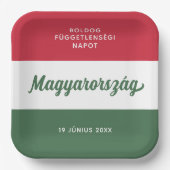 Assiettes En Carton Drapeau national de la fête de l'indépendance de l (Recto)