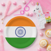 Assiettes En Carton Drapeau national de l'Inde Ashoka Chakra (Fête)