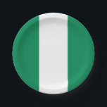 Assiettes En Carton Drapeau nigérian<br><div class="desc">Produits World Flag personnalisables - N'hésitez pas à ajouter votre propre texte.</div>