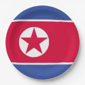 Assiettes En Carton Drapeau nord-coréen (Devant)