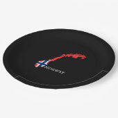 Assiettes En Carton Drapeau norvégien (Angle)