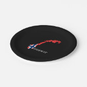 Assiettes En Carton Drapeau norvégien (Angle)