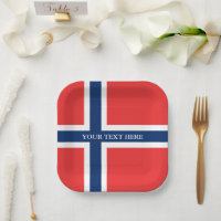 Drapeau norvégien de Norvège plaques de papier cou