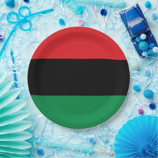 Assiettes En Carton Drapeau panafricain (Fête)