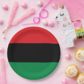 Assiettes En Carton Drapeau panafricain (Fête)