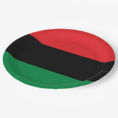 Assiettes En Carton Drapeau panafricain (Angle)