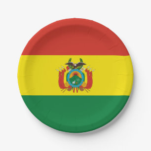 Assiettes En Carton Drapeau patriotique bolivien