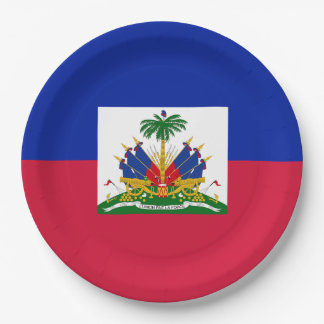 Assiettes En Carton Drapeau Patriotique Haïtien