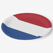 Assiettes En Carton Drapeau Pays-Bas tricolore (Angle)