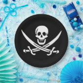 Assiettes En Carton Drapeau Pirate Jolly Roger (Fête)