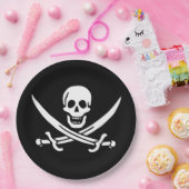 Assiettes En Carton Drapeau Pirate Jolly Roger (Fête)