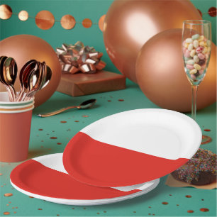 Assiettes En Carton Drapeau polonais
