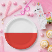 Assiettes En Carton Drapeau polonais (Fête)
