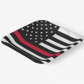 Assiettes En Carton Drapeau pompier (Angulaire)