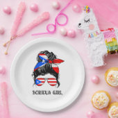 Assiettes En Carton Drapeau Porto Rico fille mignonne Boricua (Fête)