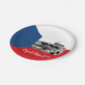 Assiettes En Carton Drapeau Prague & Tchèque - Tchéquie historique /sp (Angle)