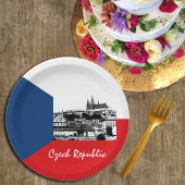 Assiettes En Carton Drapeau Prague & Tchèque - Tchéquie historique /sp