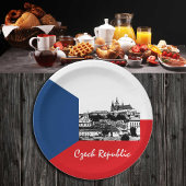 Assiettes En Carton Drapeau Prague & Tchèque - Tchéquie historique /sp