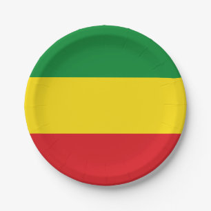 Assiettes En Carton Drapeau rastafari éthiopien Rasta