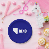 Assiettes En Carton Drapeau Reno, Plaques Papier Nevada (Fête)