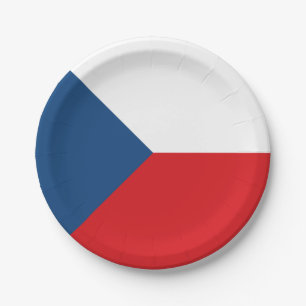 Assiettes En Carton Drapeau République tchèque