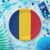 Assiettes En Carton Drapeau roumain (Roumanie) (Fête)