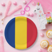 Assiettes En Carton Drapeau roumain (Roumanie) (Fête)