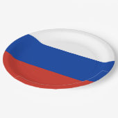 Assiettes En Carton Drapeau russe (Angle)