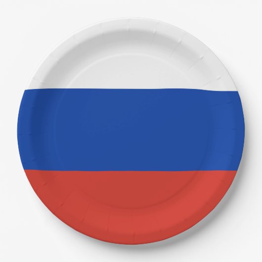 Assiettes En Carton Drapeau russe (Devant)