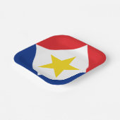 Assiettes En Carton Drapeau Saba (Angulaire)