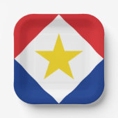 Assiettes En Carton Drapeau Saba (Recto)