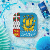 Assiettes En Carton Drapeau Saint-Pierre-et-Miquelon (Fête)