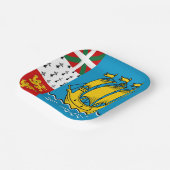 Assiettes En Carton Drapeau Saint-Pierre-et-Miquelon (Angulaire)