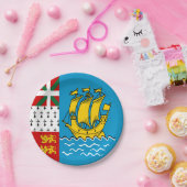 Assiettes En Carton Drapeau Saint-Pierre-et-Miquelon (Fête)