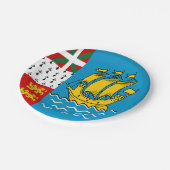 Assiettes En Carton Drapeau Saint-Pierre-et-Miquelon (Angle)