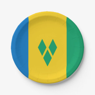 Assiettes En Carton Drapeau Saint-Vincent-et-les Grenadines
