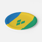 Assiettes En Carton Drapeau Saint-Vincent-et-les Grenadines (Angle)