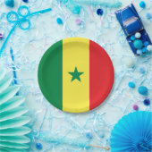 Assiettes En Carton Drapeau sénégalais (Fête)