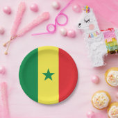 Assiettes En Carton Drapeau sénégalais (Fête)