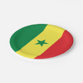 Assiettes En Carton Drapeau sénégalais (Angle)